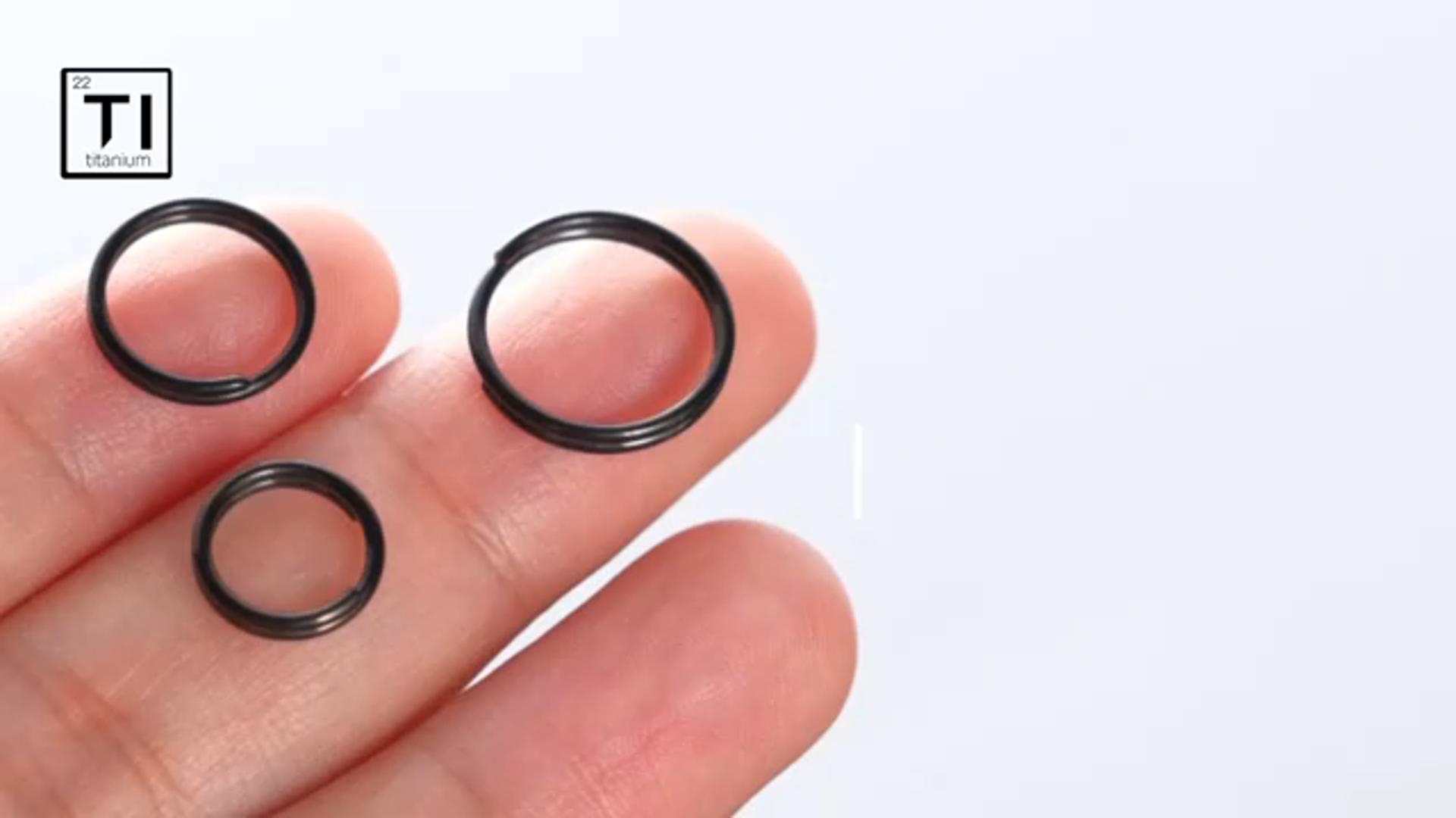 Amazon.co.jp: TIMULTI チタン キーリング 黒 キーホルダー リング